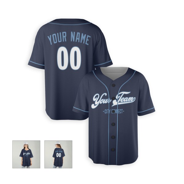 Personalized Kansas City Royals Baseball Jersey - Navy City Style, Custom Name & Number-6