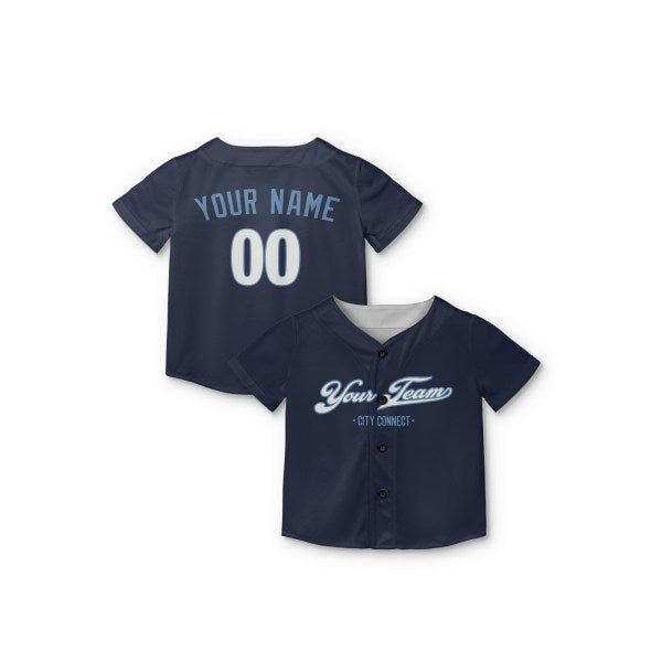 Personalized Kansas City Royals Baseball Jersey - Navy City Style, Custom Name & Number-8