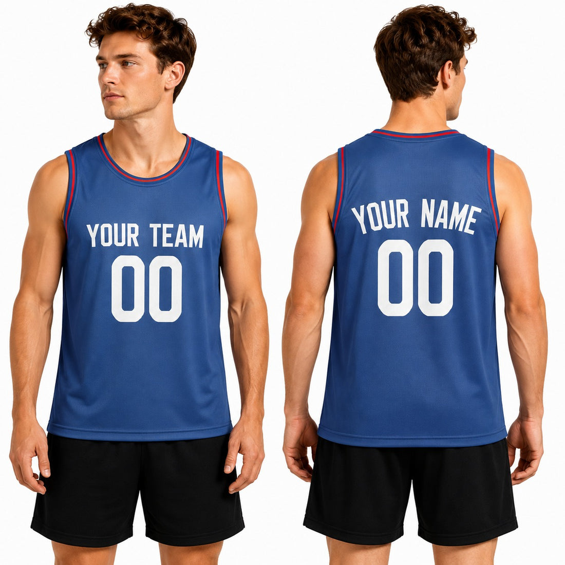 Personalized LA Clippers Basketball Jersey - Blue Fast Break Icon Style, Custom Name & Number-1