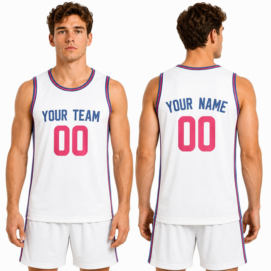 Personalized LA Clippers Basketball Jersey - White Fast Break Association Style, Custom Name & Number-1