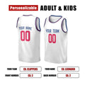 Personalized LA Clippers Basketball Jersey - White Fast Break Association Style, Custom Name & Number-2