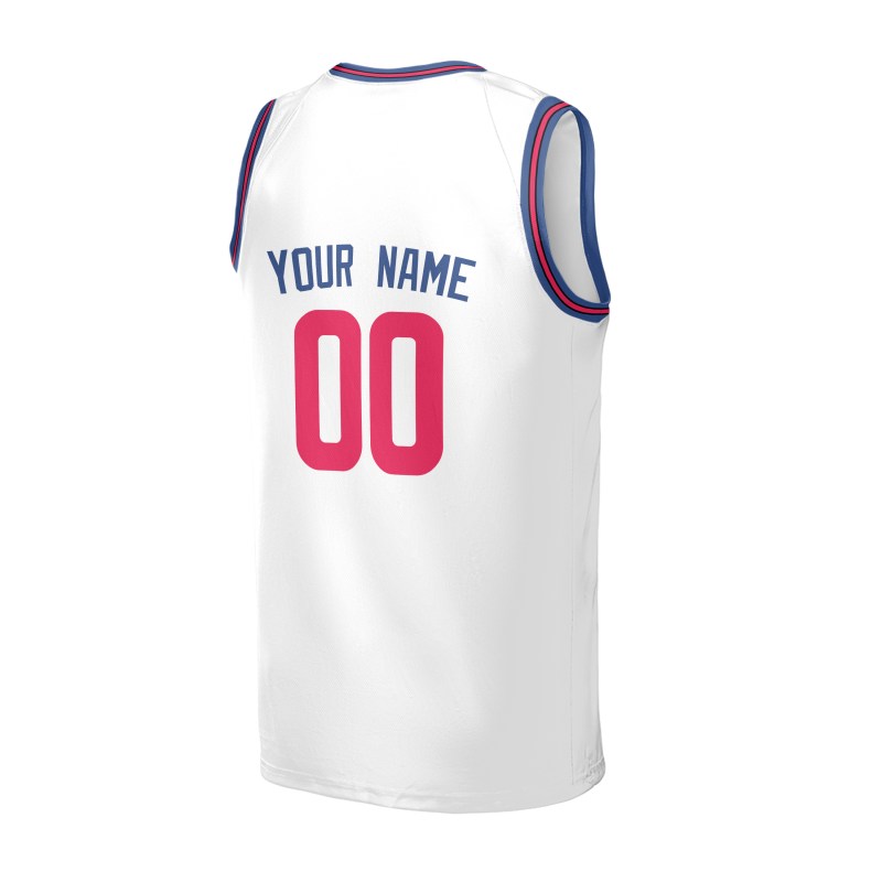 Personalized LA Clippers Basketball Jersey - White Fast Break Association Style, Custom Name & Number-4