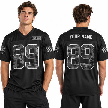 Personalized Las Vegas Raiders 2026 Salute to Service Football Jersey – Black, Custom Name Patch, Team Name, Number & Logo-1