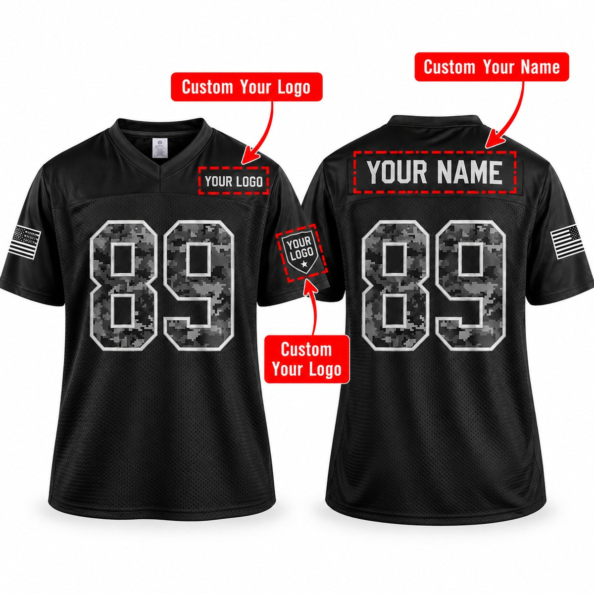 Personalized Las Vegas Raiders 2026 Salute to Service Football Jersey – Black, Custom Name Patch, Team Name, Number & Logo-2