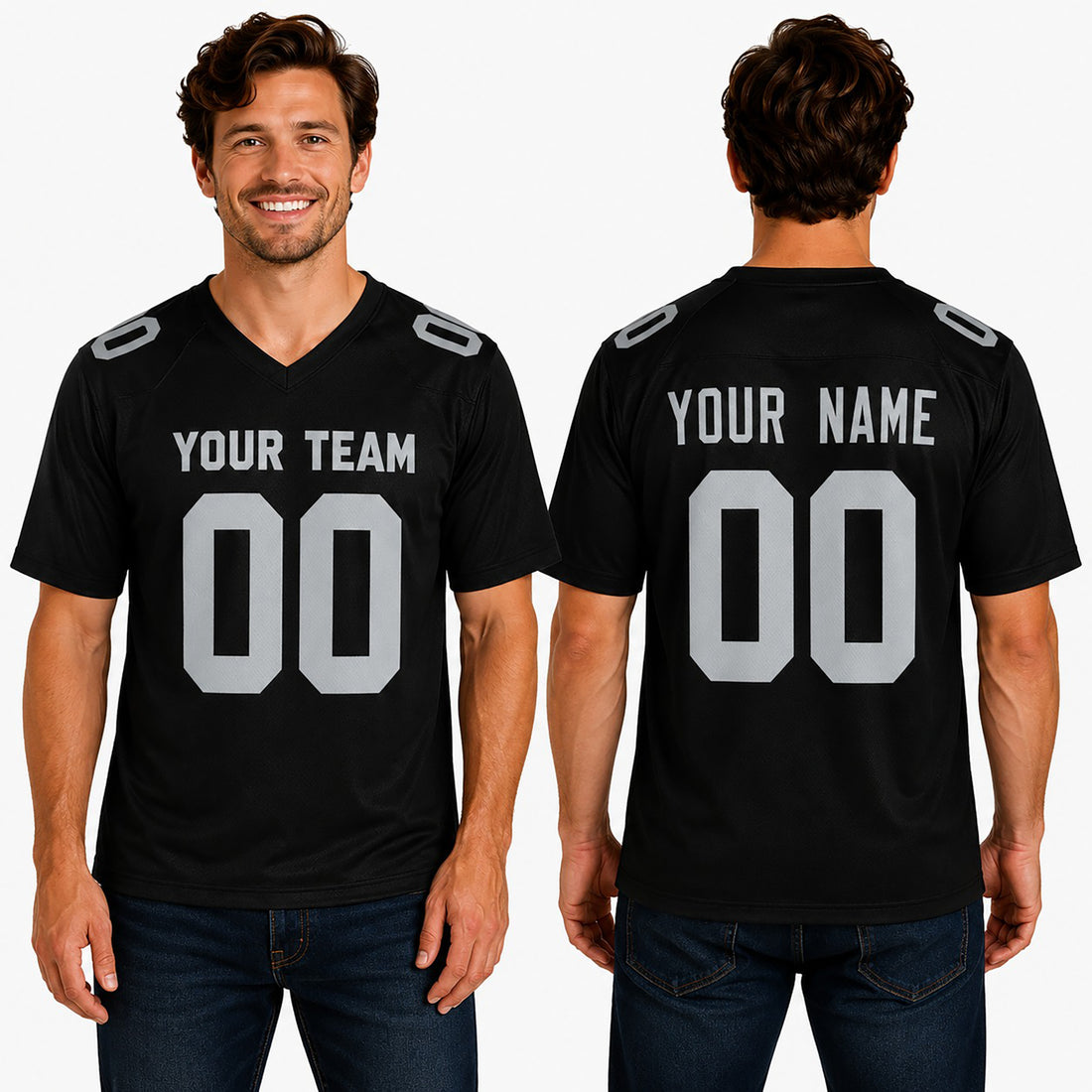 Personalized Las Vegas Raiders Football Jersey - Black Fan Style, Custom Name & Number-1