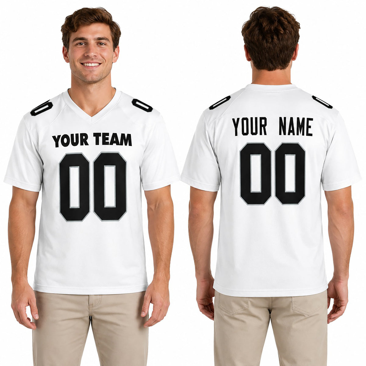 Personalized Las Vegas Raiders Football Jersey - White Fan Style, Custom Name & Number-1