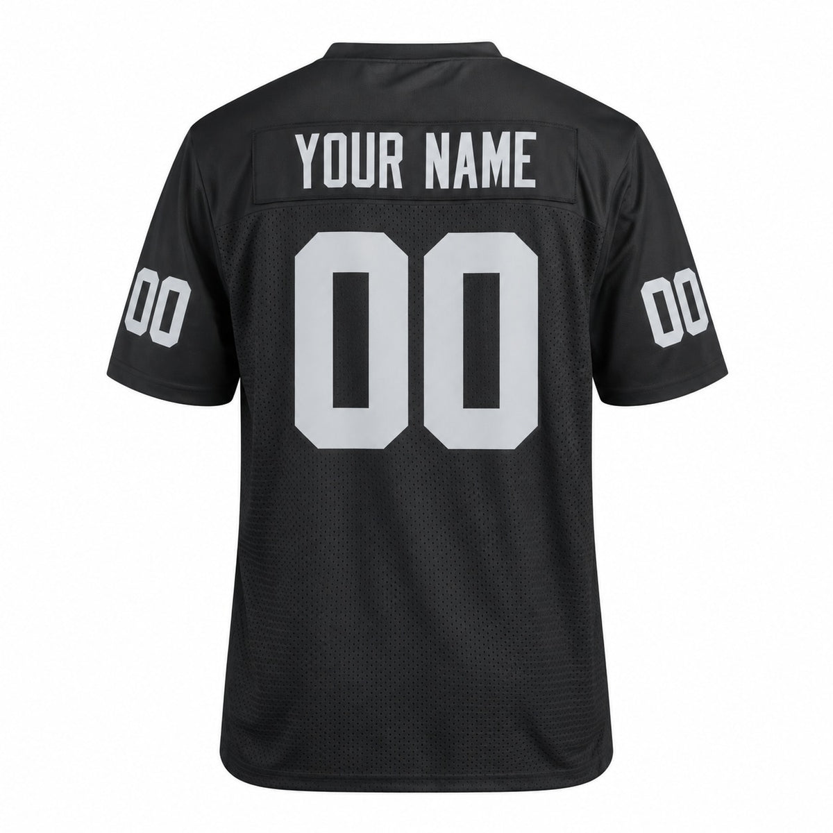 Personalized Las Vegas Raiders Football Jersey – Black Game Style, Custom Name Patch, Team Name, Number & Logo-4