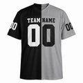 Personalized Las Vegas Raiders Football Jersey – Black Silver Split Legacy Style, Custom Name Patch, Team Name, Number & Logo-3