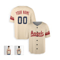 Personalized Los Angeles Angels Baseball Jersey - Cream City Connect Style, Custom Name & Number-3