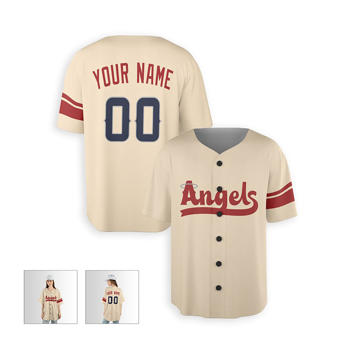 Personalized Los Angeles Angels Baseball Jersey - Cream City Connect Style, Custom Name & Number-5