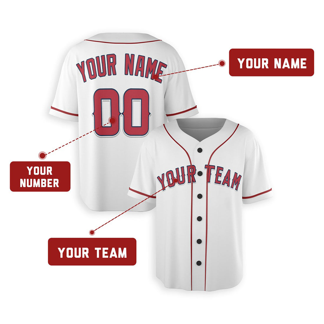 Personalized Los Angeles Angels Baseball Jersey - White Home Style, Custom Name & Number-1