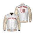 Personalized Los Angeles Angels Varsity Jacket – White Cream City Style, Custom Name & Number-3