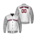Personalized Los Angeles Angels Varsity Jacket – White Gray Road Style, Custom Name & Number-3