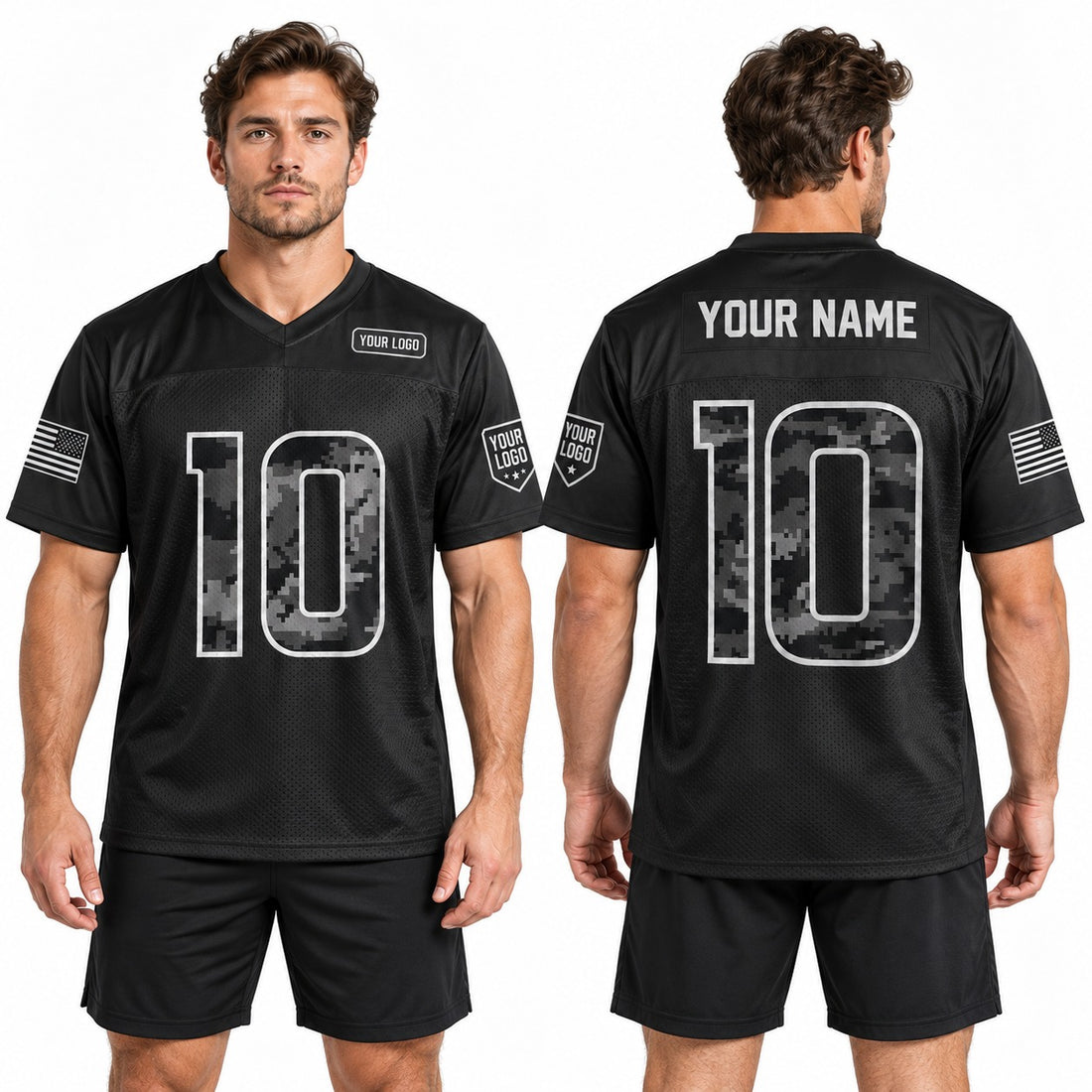 Personalized Los Angeles Chargers 2026 Salute to Service Football Jersey – Black, Custom Name Patch, Number & Logo-1