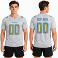 Personalized Los Angeles Chargers Football Jersey – Gray Atmosphere Game Day Style, Custom Name & Number-1