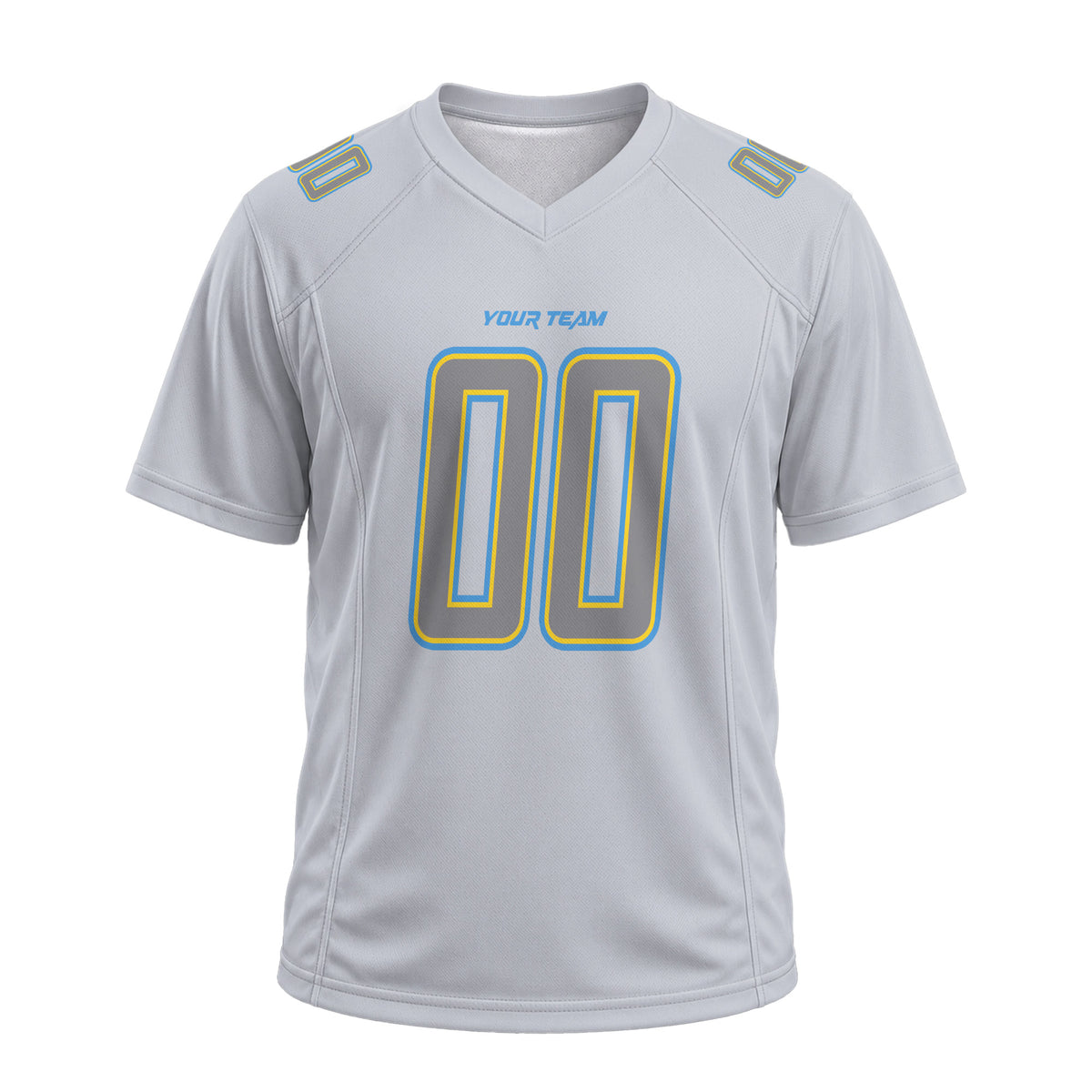 Personalized Los Angeles Chargers Football Jersey – Gray Atmosphere Game Day Style, Custom Name & Number-4