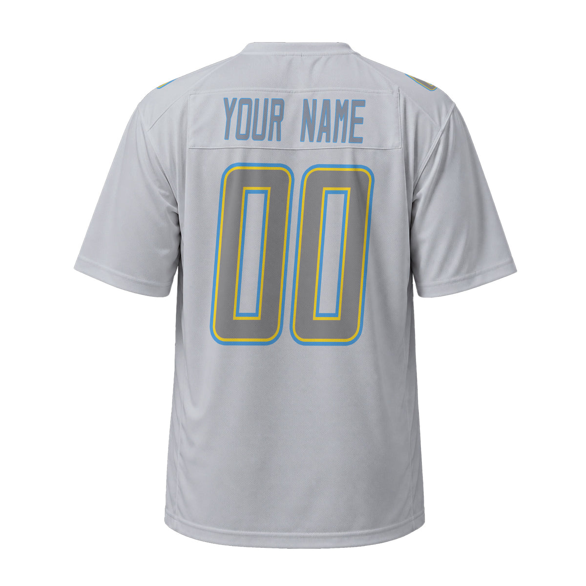 Personalized Los Angeles Chargers Football Jersey – Gray Atmosphere Game Day Style, Custom Name & Number-5