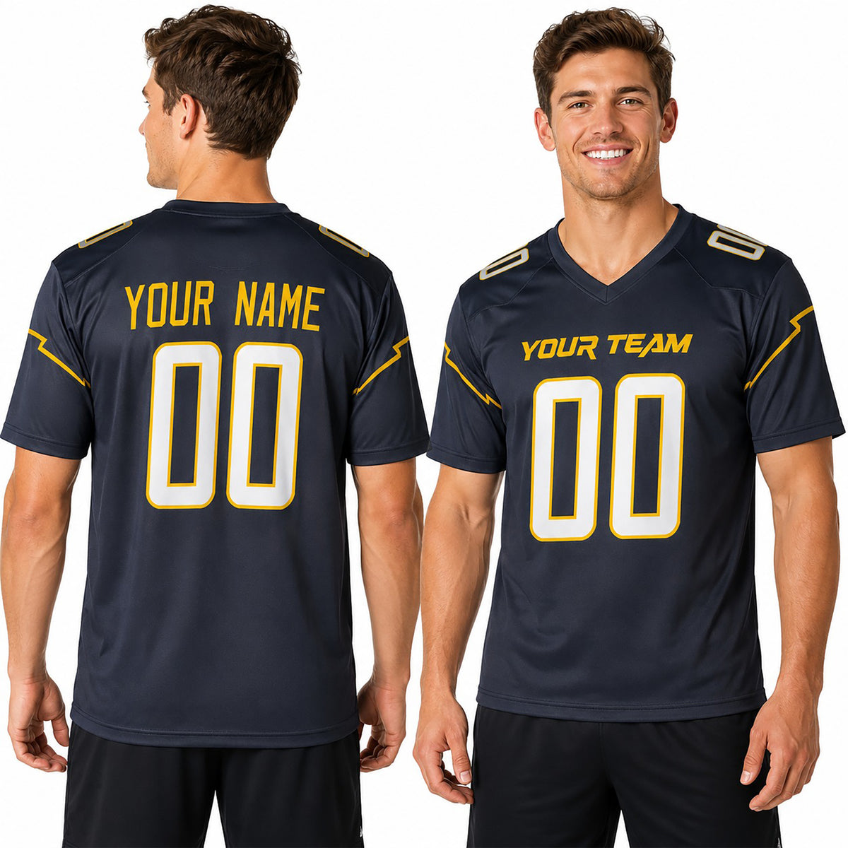 Personalized Los Angeles Chargers Football Jersey - Navy Alternate Style, Custom Name & Number-1