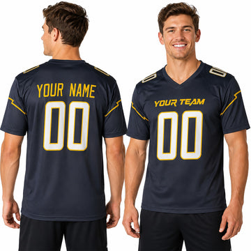 Personalized Los Angeles Chargers Football Jersey - Navy Alternate Style, Custom Name & Number-1