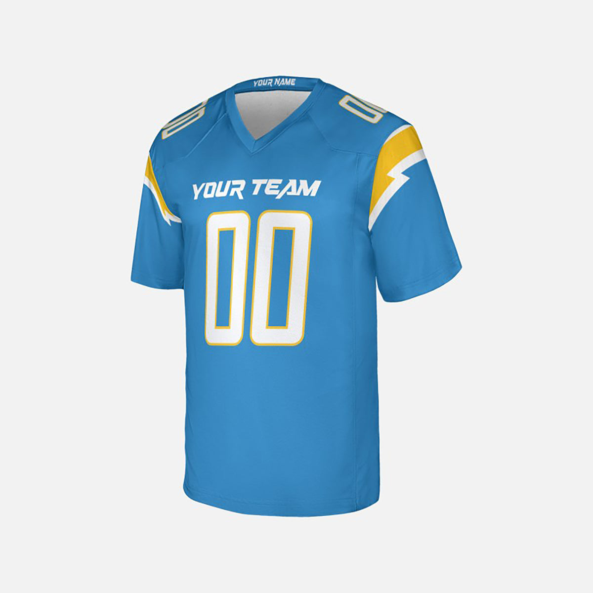 Personalized Los Angeles Chargers Football Jersey - Powder Blue Fan Style, Custom Name & Number-4