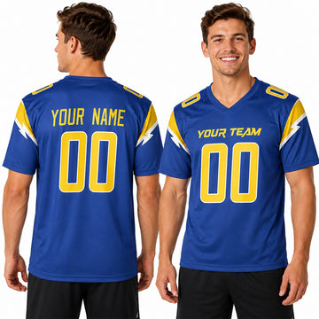 Personalized Los Angeles Chargers Football Jersey - Royal Alternate Style, Custom Name & Number-1