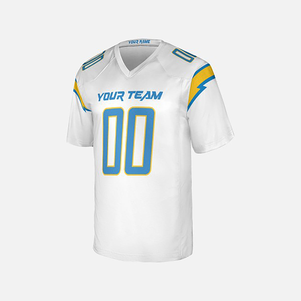 Personalized Los Angeles Chargers Football Jersey - White Fan Style, Custom Name & Number-3