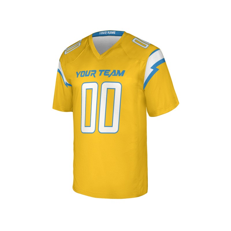 Personalized Los Angeles Chargers Football Jersey - Yellow Alternate Style, Custom Name & Number-4