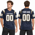 Personalized Los Angeles Chargers Football Jersey – Navy Super Chargers Alternate Style, Custom Name Patch, Team Name, Number & Logo-1