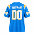 Personalized Los Angeles Chargers Football Jersey – Powder Blue Game Style, Custom Name Patch, Team Name, Number & Logo-4