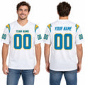 Personalized Los Angeles Chargers Football Jersey – White Game Style, Custom Name Patch, Team Name, Number & Logo-1
