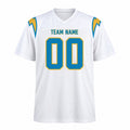Personalized Los Angeles Chargers Football Jersey – White Game Style, Custom Name Patch, Team Name, Number & Logo-3