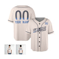 Personalized Los Angeles Dodgers Baseball Jersey - Cream City Style, Custom Name & Number-4