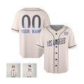 Personalized Los Angeles Dodgers Baseball Jersey - Cream City Style, Custom Name & Number-5