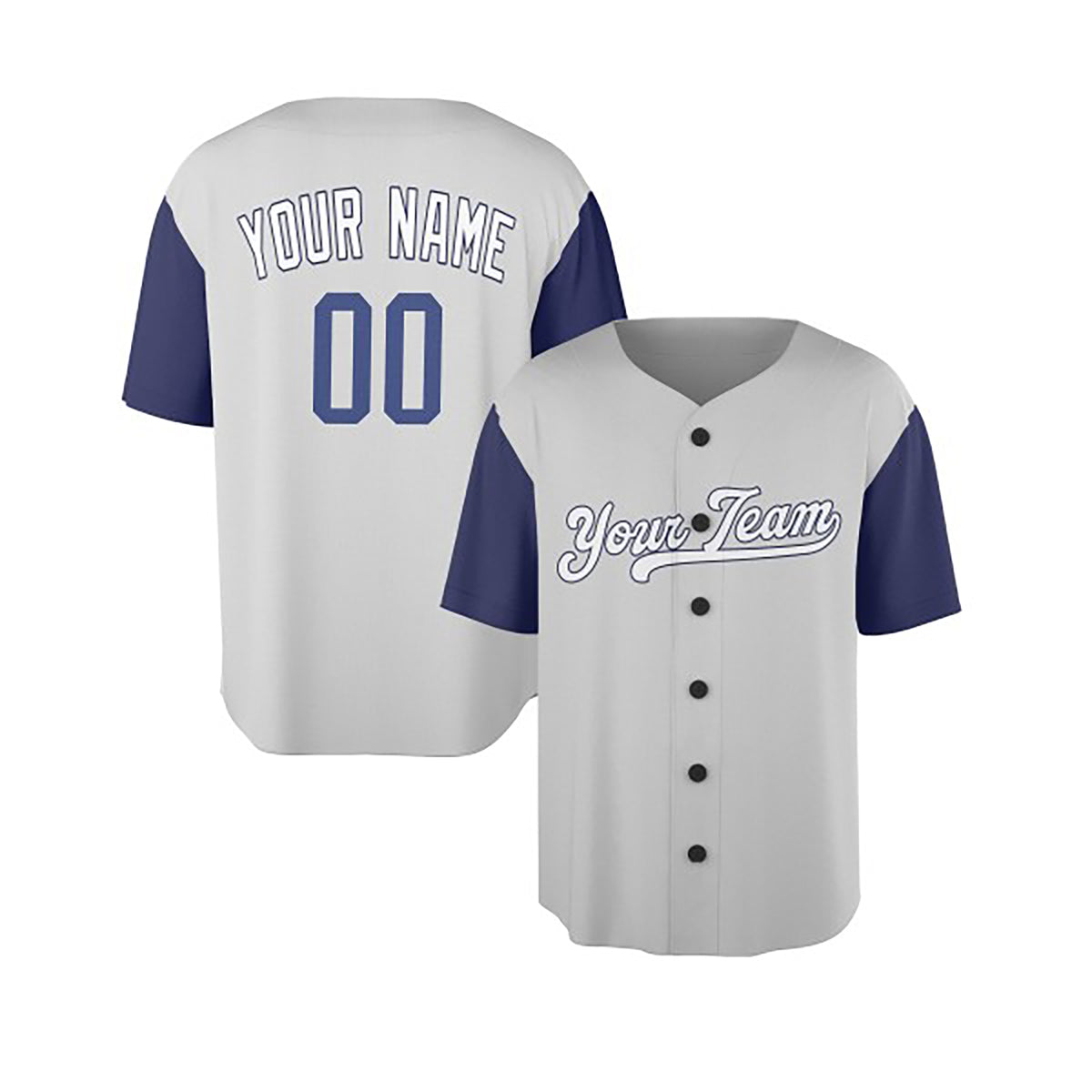 Personalized Los Angeles Dodgers Baseball Jersey - Gray Birdseye Style, Custom Name & Number-4