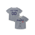 Personalized Los Angeles Dodgers Baseball Jersey - Gray Road Style, Custom Name & Number-8