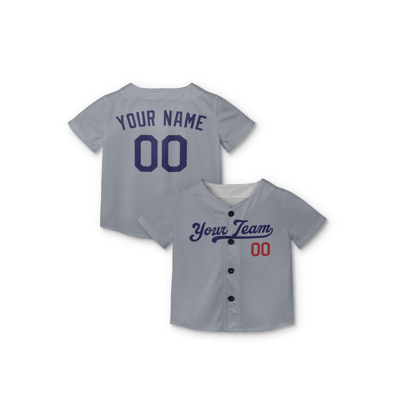 Personalized Los Angeles Dodgers Baseball Jersey - Gray Road Style, Custom Name & Number-8