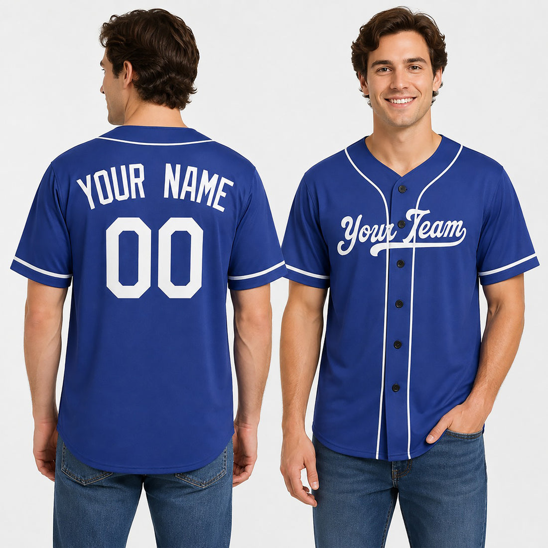 Personalized Los Angeles Dodgers Baseball Jersey - Royal Blue Alternate Style, Custom Name & Number-1