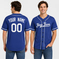 Personalized Los Angeles Dodgers Baseball Jersey - Royal Blue Alternate Style, Custom Name & Number-1
