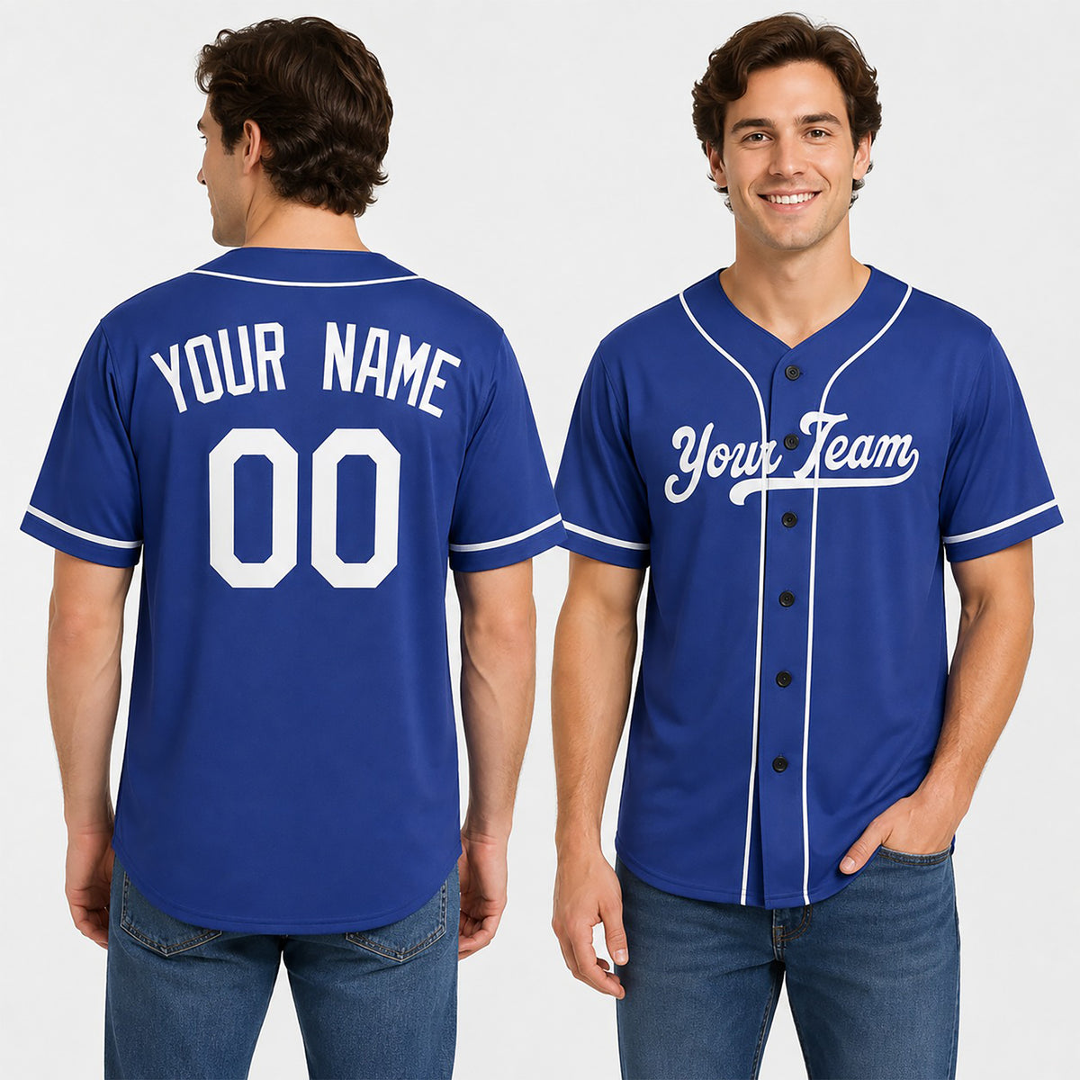 Personalized Los Angeles Dodgers Baseball Jersey - Royal Blue Alternate Style, Custom Name & Number-1