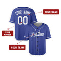 Personalized Los Angeles Dodgers Baseball Jersey - Royal Blue Alternate Style, Custom Name & Number-2