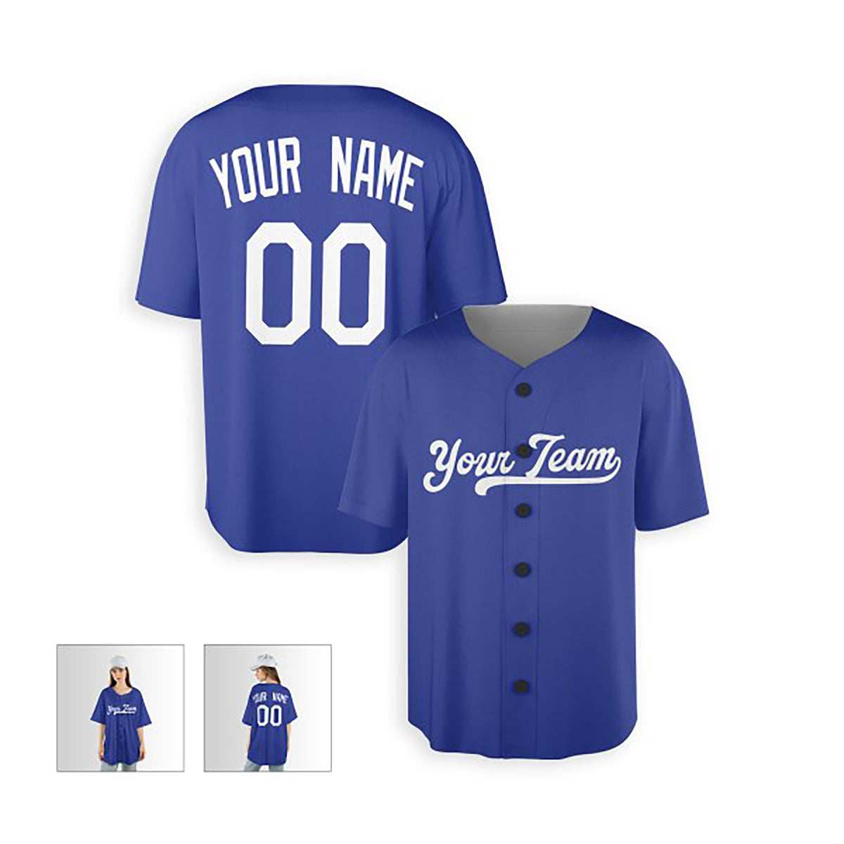Personalized Los Angeles Dodgers Baseball Jersey - Royal Blue Alternate Style, Custom Name & Number-5