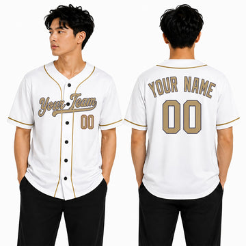 Personalized Los Angeles Dodgers Baseball Jersey - White New Gold Collection Style, Custom Name & Number-1