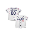 Personalized Los Angeles Dodgers Baseball Jersey – White Flowers Style, Custom Name & Number-7