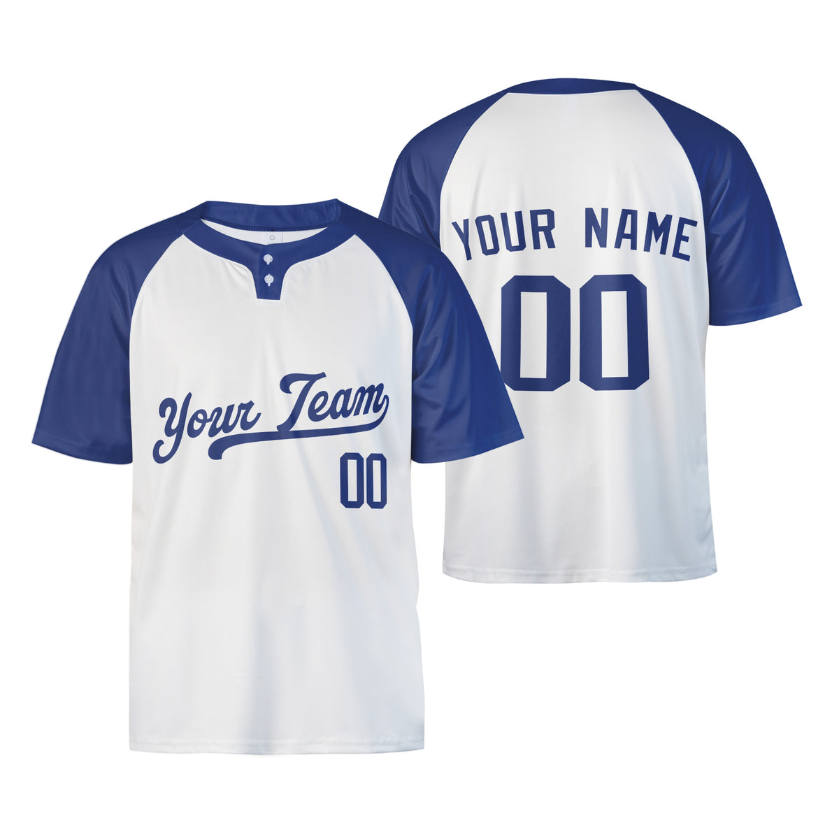Personalized Los Angeles Dodgers Two-Button Baseball Jersey - Home Style, Custom Name & Number-3