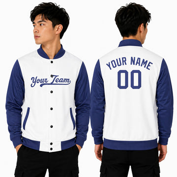Personalized Los Angeles Dodgers Varsity Jacket – White Blue Home Style, Custom Name & Number-1