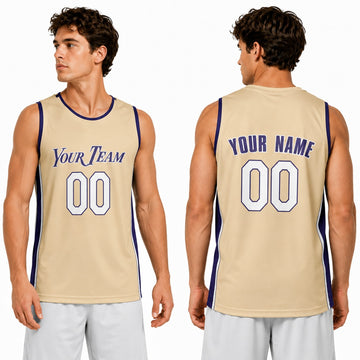 Personalized Los Angeles Lakers Basketball Jersey - Gold 2020 Hall of Fame Hardwood Classics Style, Custom Name & Number-1