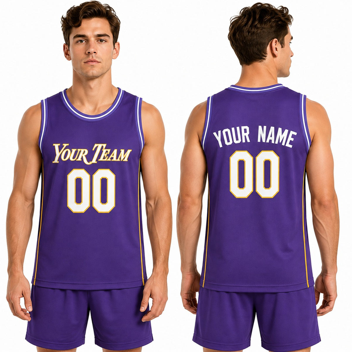 Personalized Los Angeles Lakers Basketball Jersey - Purple Swingman Statement Style, Custom Name & Number-1