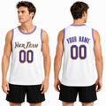Personalized Los Angeles Lakers Basketball Jersey - White Fast Break Association Style, Custom Name & Number-1