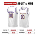 Personalized Los Angeles Lakers Basketball Jersey - White Fast Break Association Style, Custom Name & Number-2