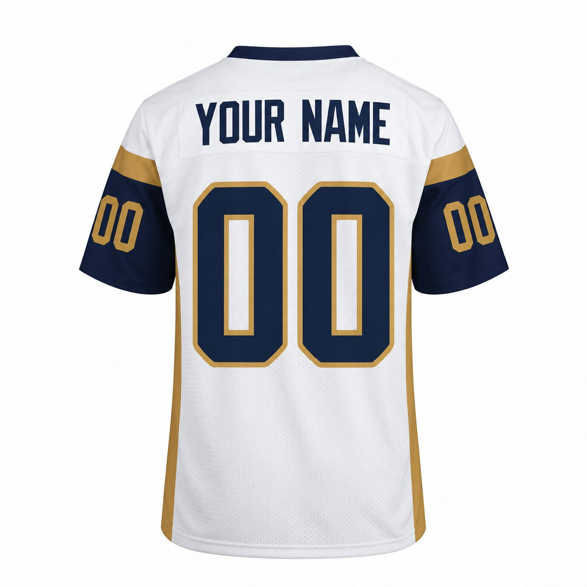 Personalized Los Angeles Rams 2001 Football Jersey – White Retired Player Style, Custom Name Patch, Team Name, Number & Logo-4